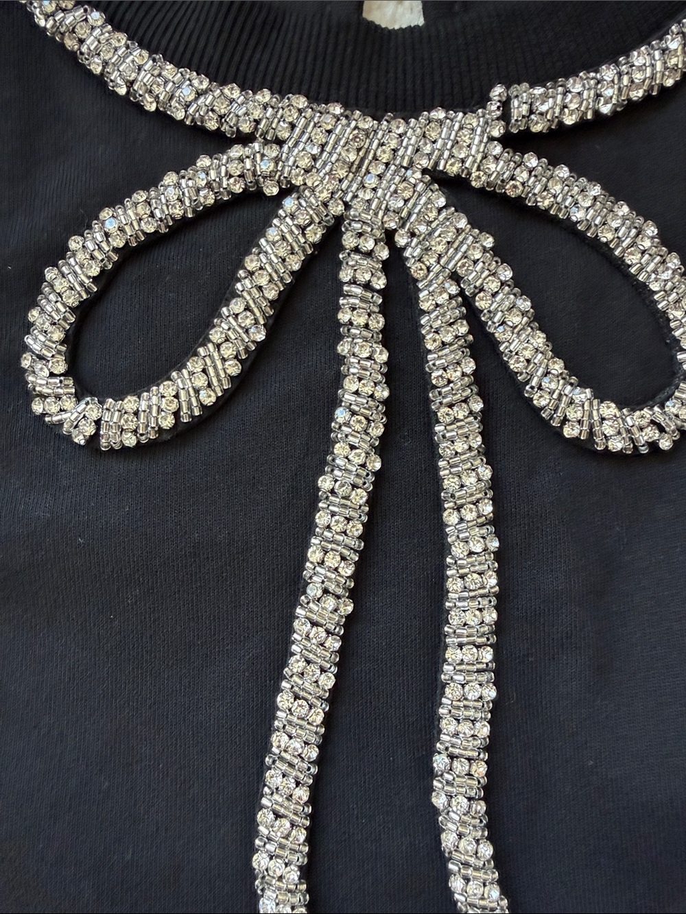 Anthropologie Maeve Rhinestone Bow Tee - Picture 6 of 11
